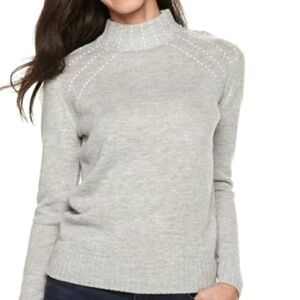 Juicy Couture grey small studded long sleeve sweater